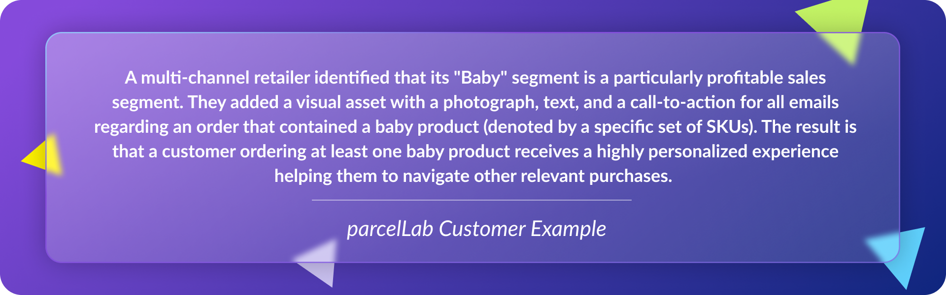parcelLab Customer Example - Personalization