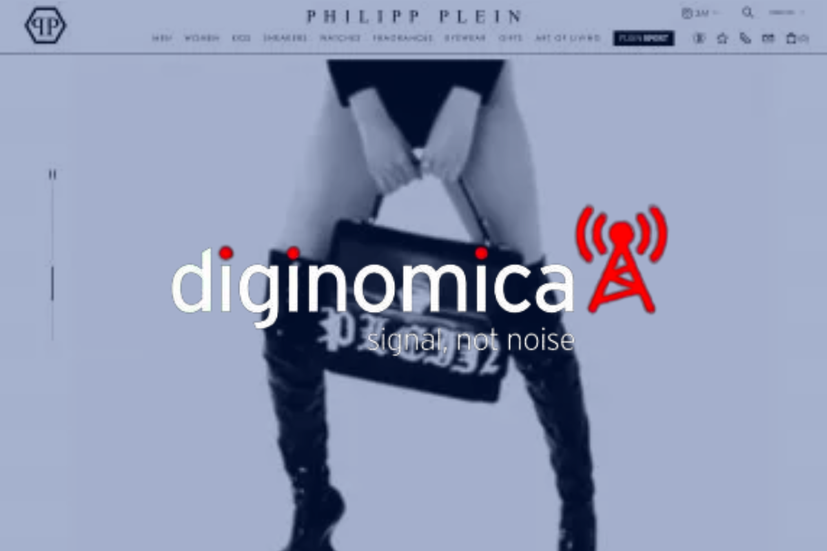 Diginomica logo over a image from Philipp Plein's website
