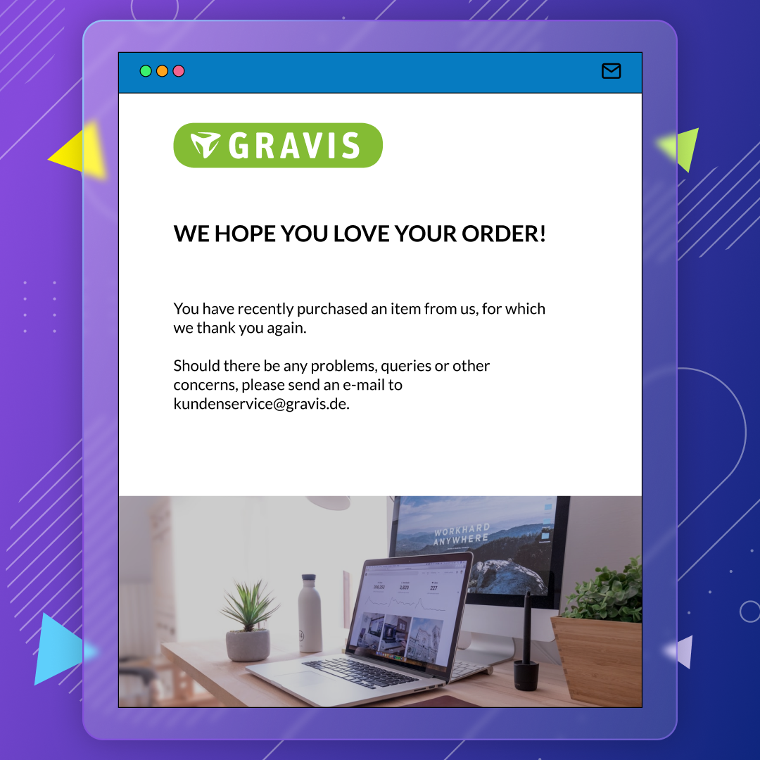 Gravis delivery notification