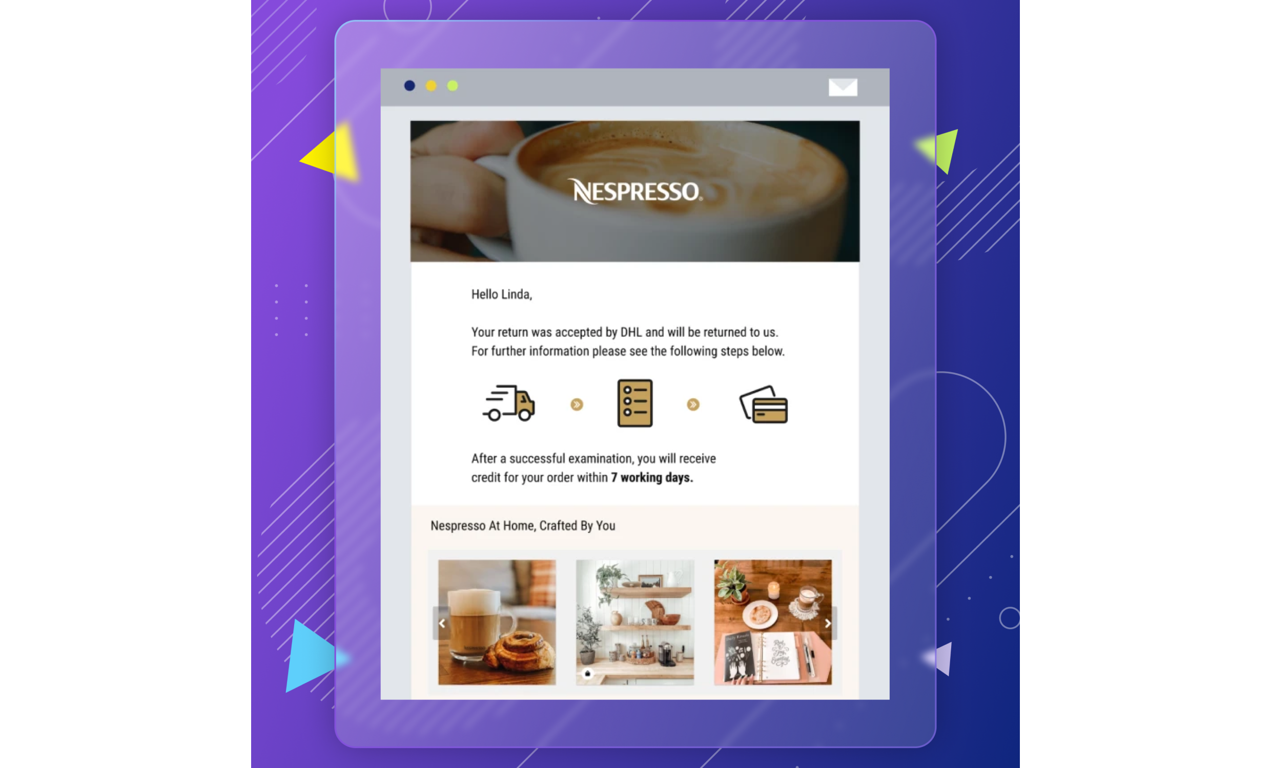 Nespresso post-purchase email example
